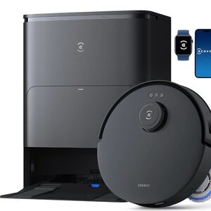 DEEBOT Robot Vacuum with Auto-Empty Dock - Black